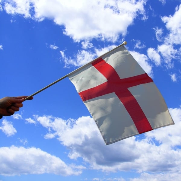 St George Cross Hand Flag 2ft