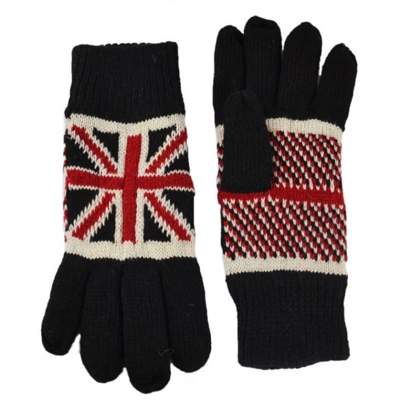 Union Jack Knitted Gloves