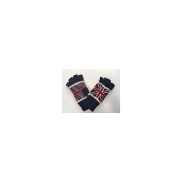 Union Jack Wooly Fingerless Gloves