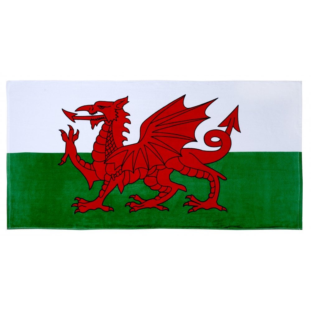 Wales St David Flag 100% Cotton Beach Towel