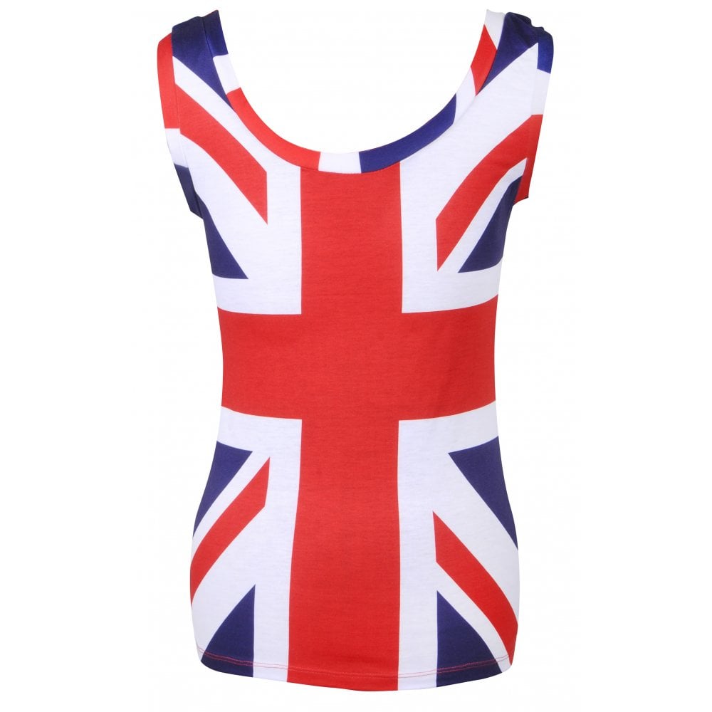 Ladies Union Jack All Over Vest T-Shirt