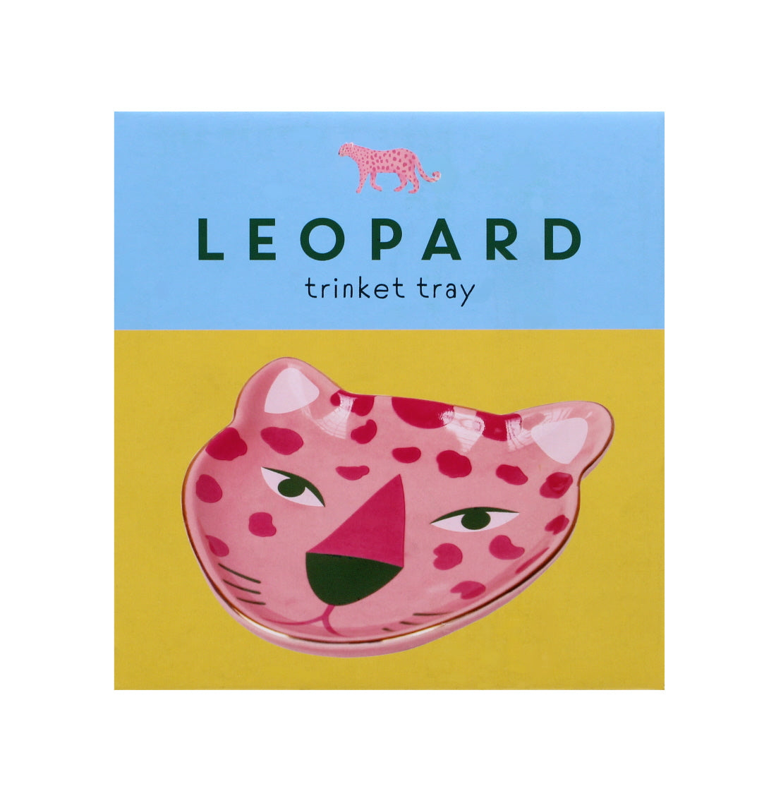 Ceramic Pink Panther/ Leopard Trinket Tray