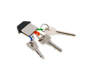 Metal House Keyring with 3 Removable Keys